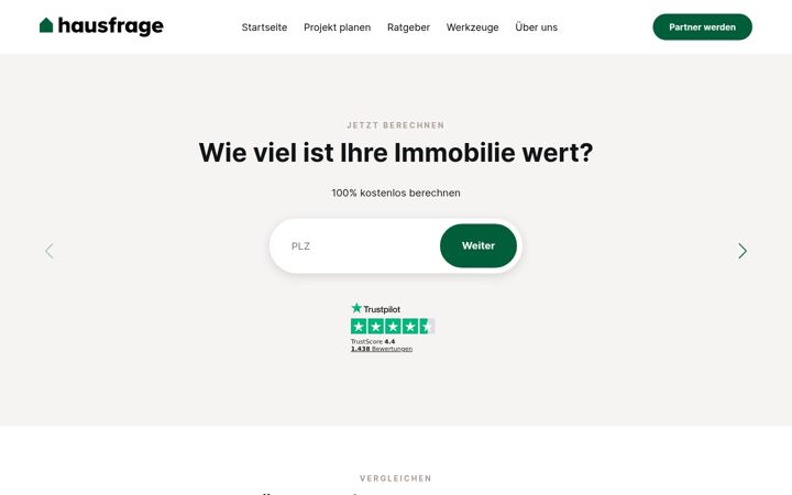 Screenshot di hausfrage.de