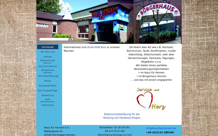Screenshot of hausfuerhorrem.de