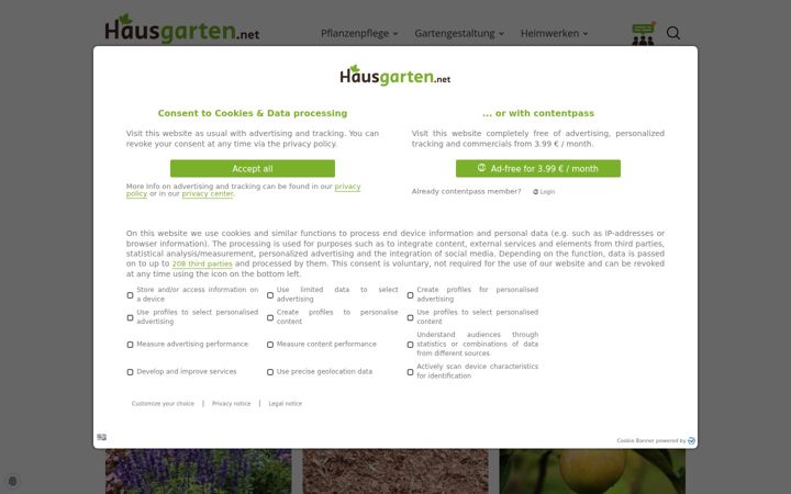 Screenshot of hausgarten.net