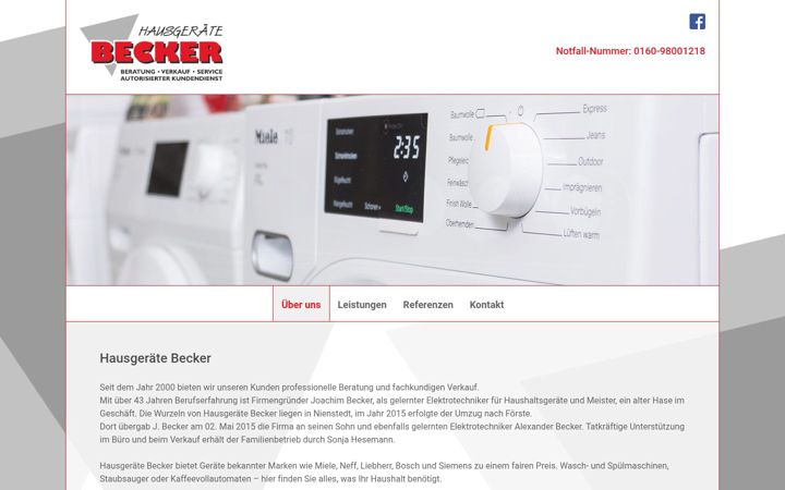 Screenshot of hausgeraete-becker.de