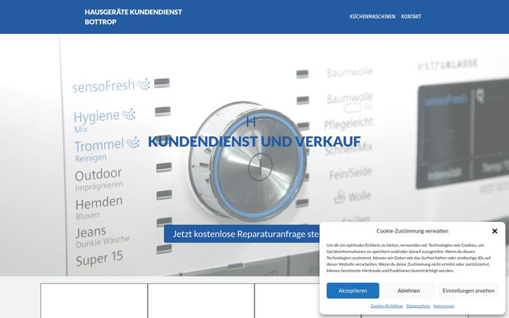 Screenshot di hausgeraete-kundendienst-bottrop.de
