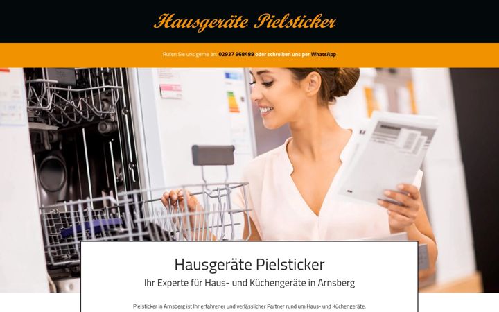Skjermbilde av hausgeraete-pielsticker.de
