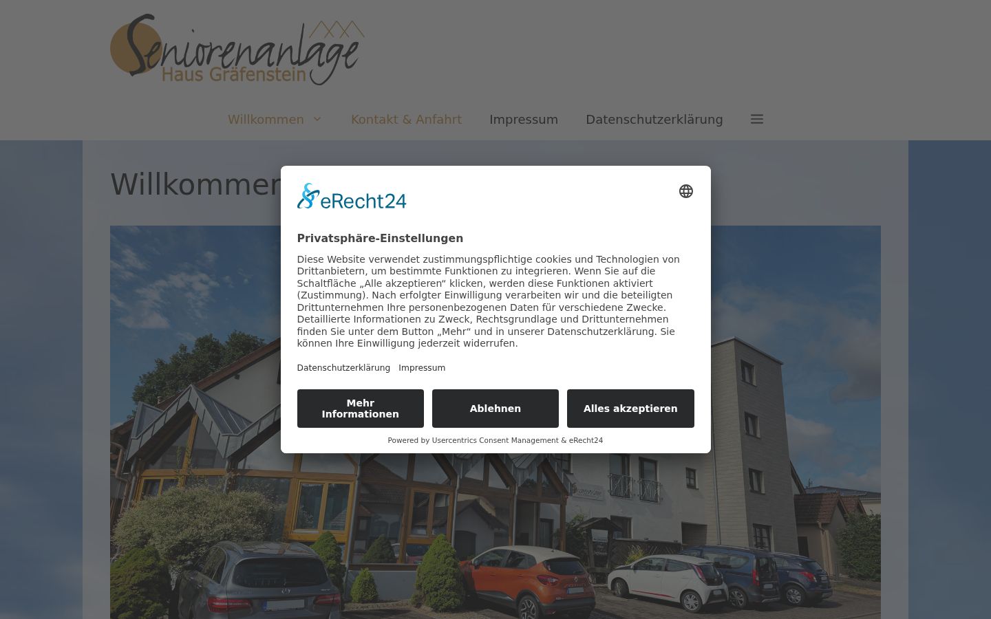 Capture d'écran de la bannière de consentement affichée avant toute interaction