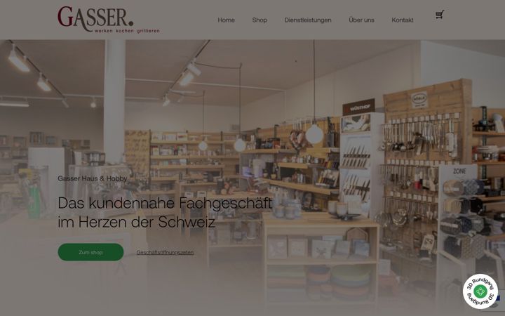 Screenshot of haushalt-gasser.ch