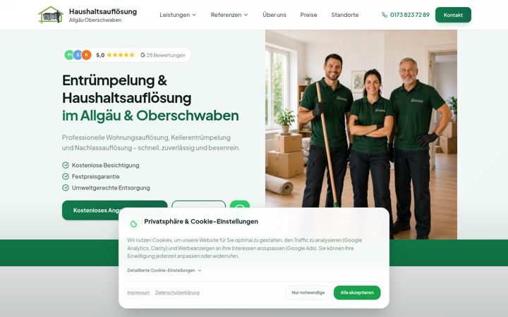 Screenshot di haushaltsaufloesung-allgaeu-oberschwaben.de