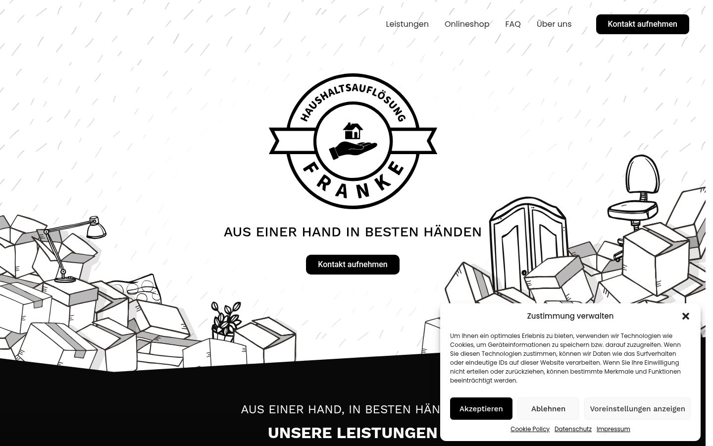 Screenshot del banner di consenso mostrato prima di qualsiasi interazione