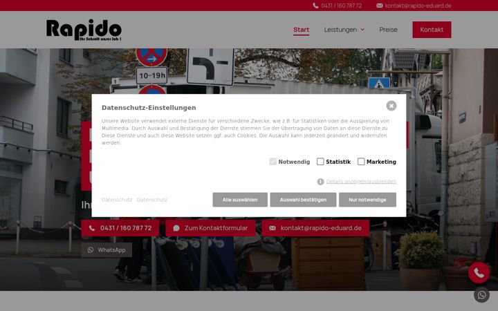 Screenshot of haushaltsaufloesung-rapido.de