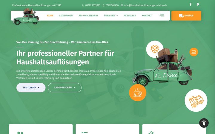 Screenshot of haushaltsaufloesungen-dohse.de