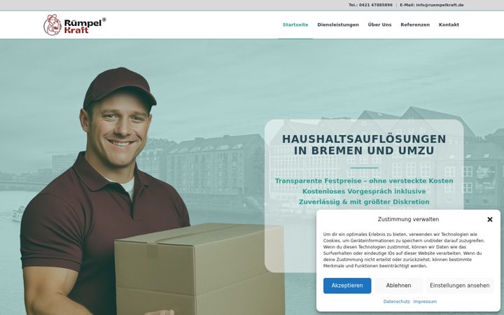 Screenshot of haushaltsaufloesungenbremen.de