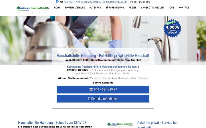 Screenshot of haushaltshilfehamburg.de
