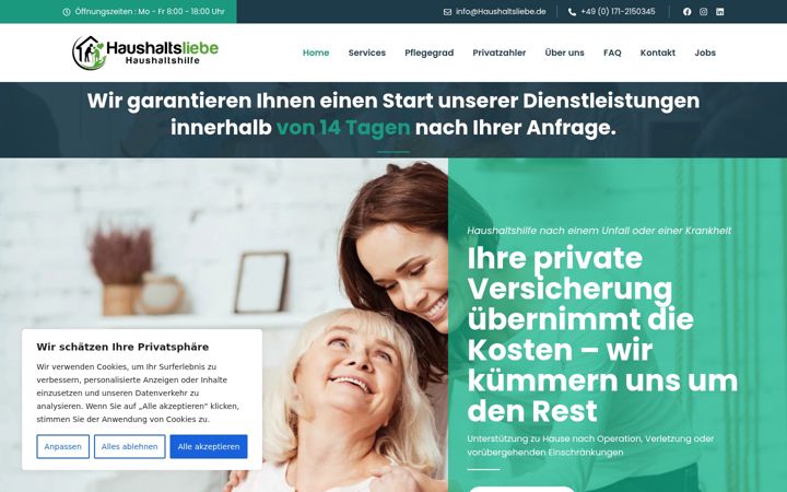 Screenshot of haushaltsliebe.de