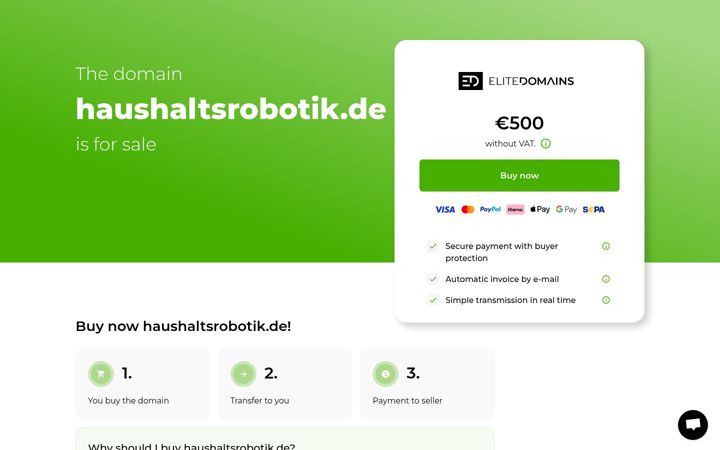Screenshot di haushaltsrobotik.de