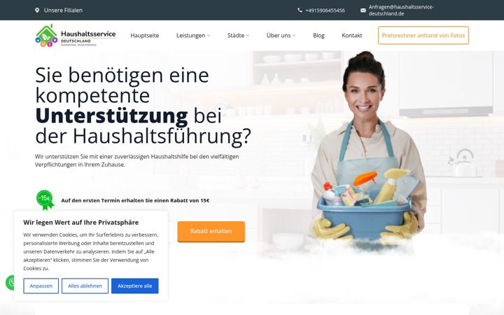 Screenshot of haushaltsservice-deutschland.de