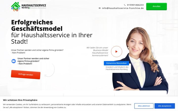 Screenshot of haushaltsservice-franchise.de
