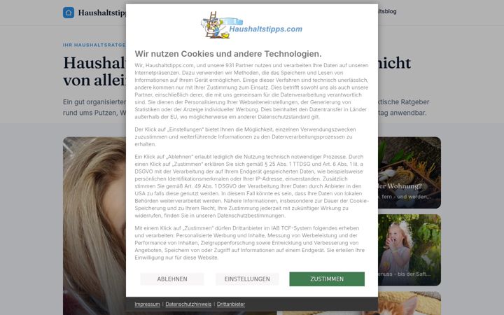 Screenshot of haushaltstipps.com