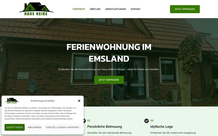 Screenshot of hausheike.com