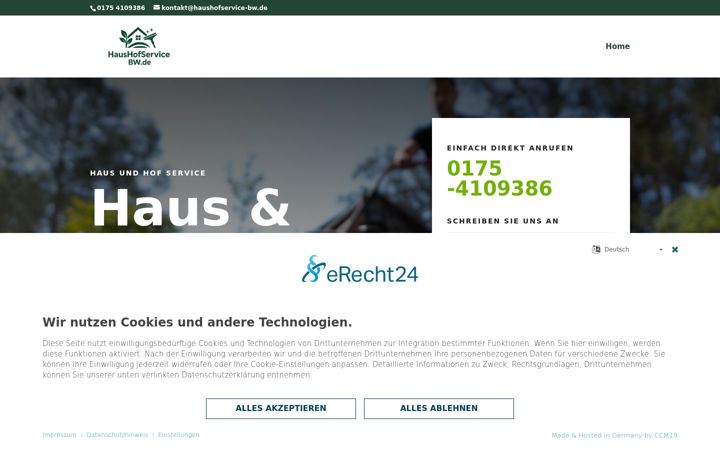 Screenshot di haushofservice-bw.de