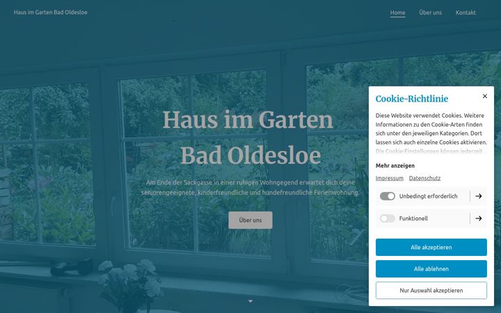 Screenshot of hausimgartenbadoldesloe.de