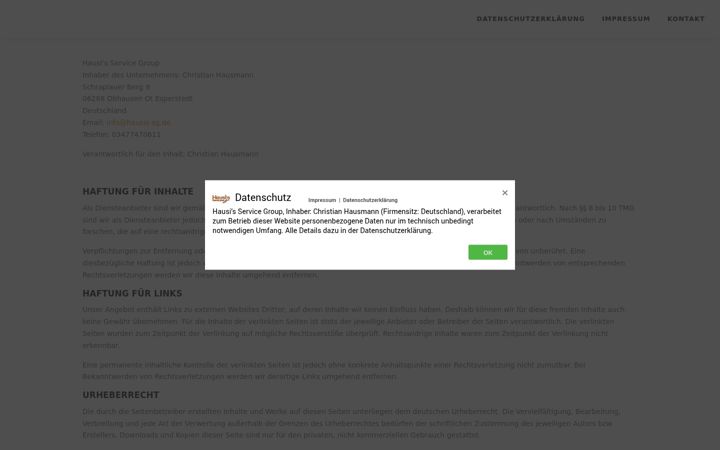 Screenshot di hausis-sg.de