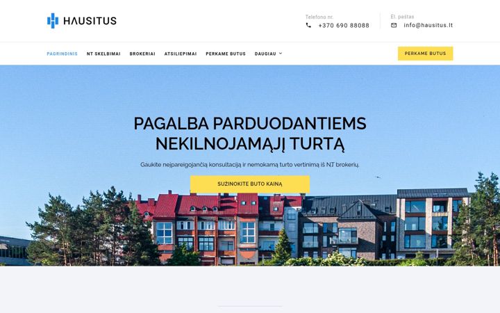 Skærmbillede af hausitus.lt