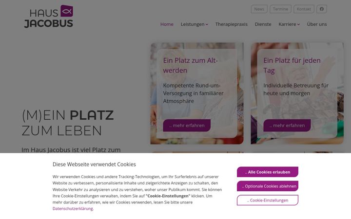 Screenshot of hausjacobus.de