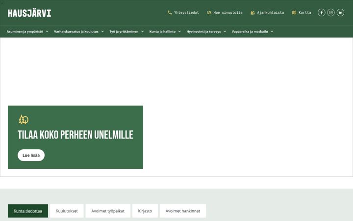 Screenshot of hausjarvi.fi