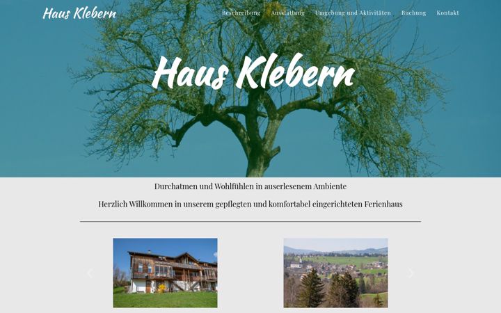 Screenshot of hausklebern.at