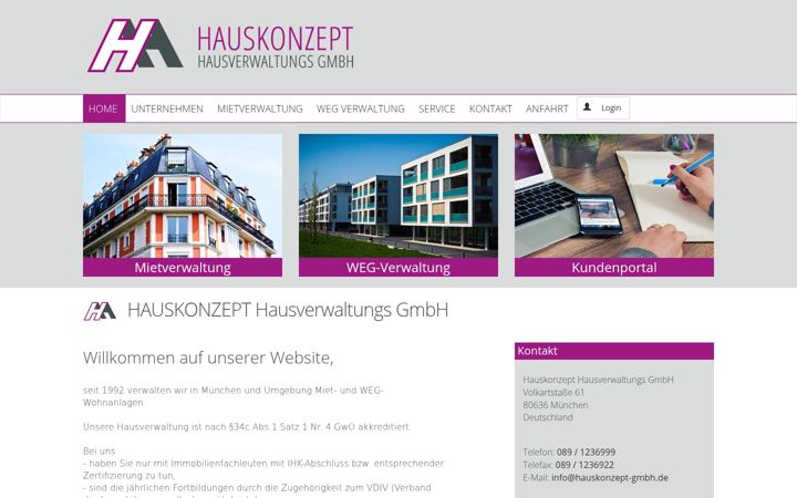 Screenshot di hauskonzept-gmbh.de