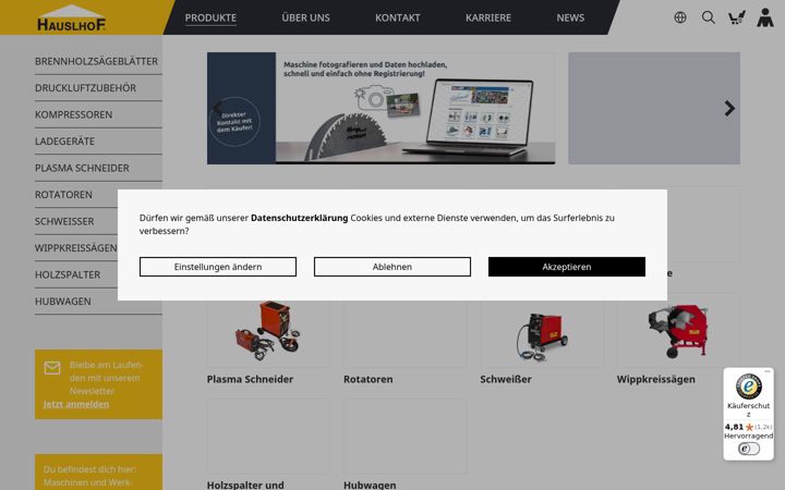 Screenshot of hauslhof.de