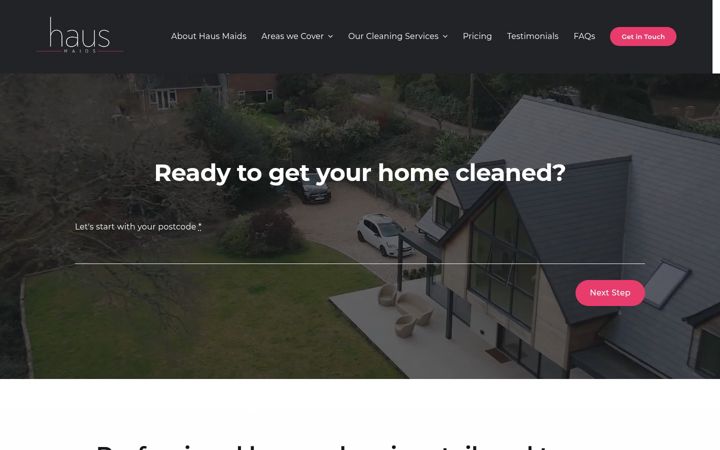 Screenshot of hausmaids.co.uk