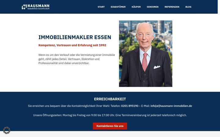 Screenshot di hausmann-immobilien.de