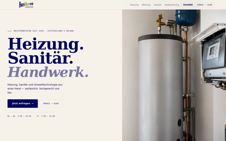 Screenshot of hausmeester.com