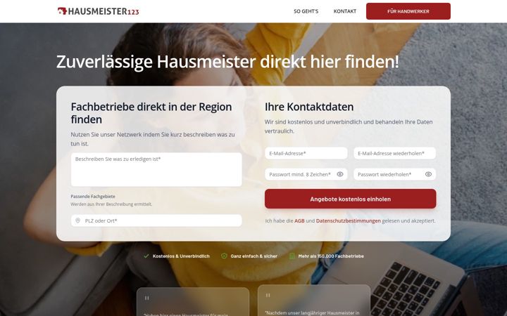 Screenshot of hausmeister-123.de