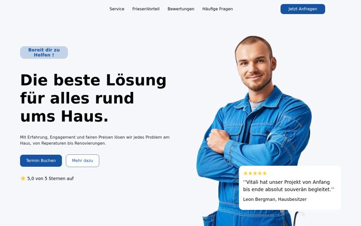 Screenshot of hausmeister-friesen.de