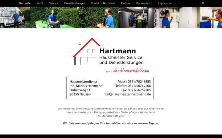 Screenshot of hausmeister-hartmann.de