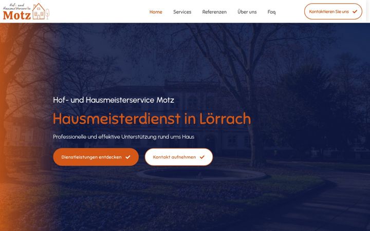 Screenshot di hausmeister-motz.de