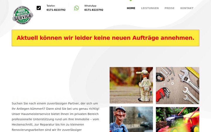 Screenshot di hausmeister-peine.de