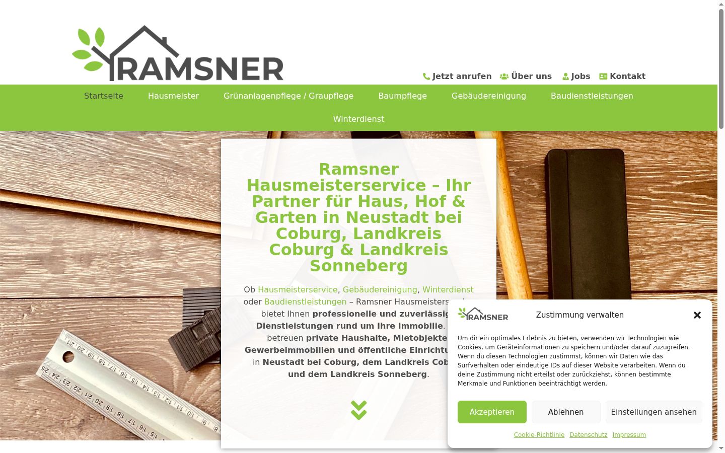 Screenshot van de toestemmingsbanner zoals getoond vóór enige interactie