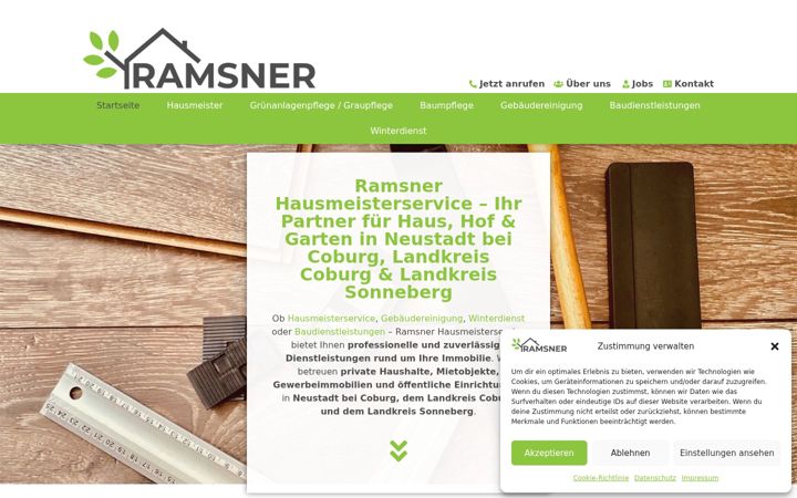 Screenshot stránky hausmeister-ramsner.de