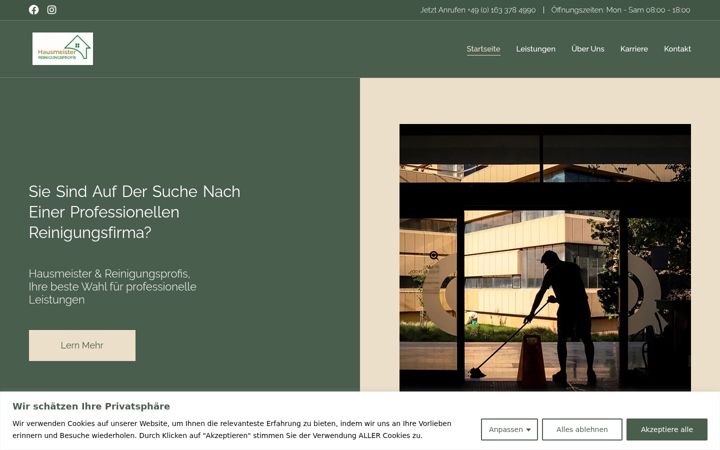 Screenshot of hausmeister-reinigungsprofis.de