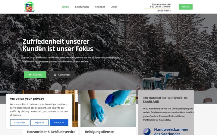 Screenshot of hausmeister-saar.info