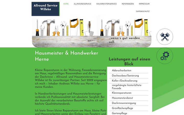 Screenshot of hausmeister-service-herne.de