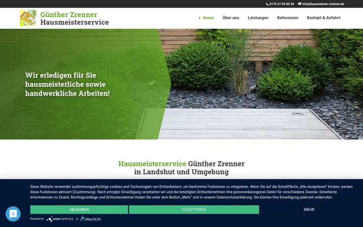 Screenshot di hausmeister-zrenner.de