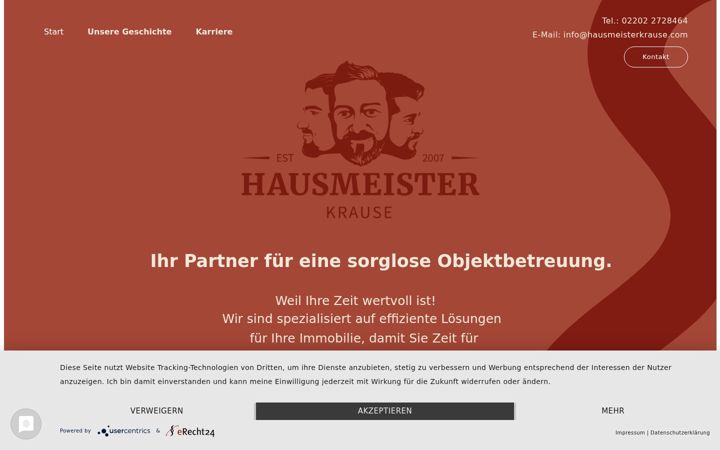 Screenshot of hausmeisterkrause.com
