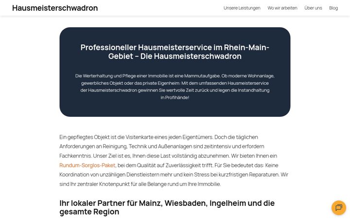 Screenshot di hausmeisterschwadron.de