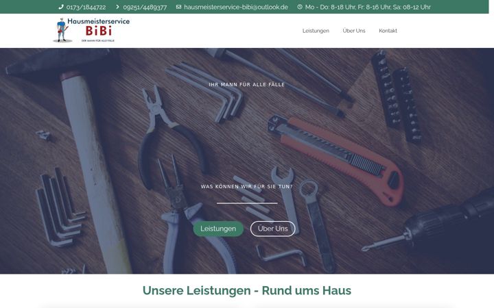 Screenshot di hausmeisterservice-bibi.de