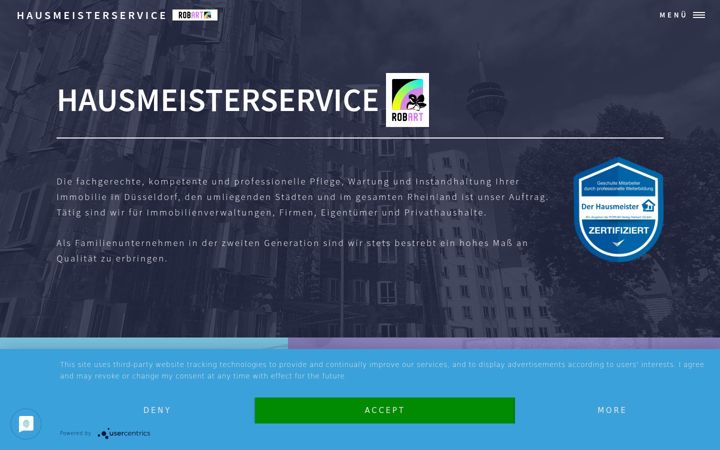 Screenshot of hausmeisterservice-duesseldorf-robart.de