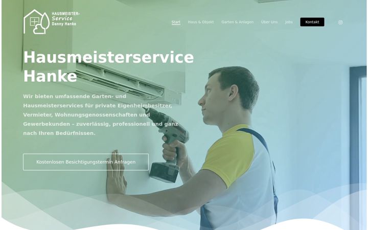 Screenshot di hausmeisterservice-hanke.de