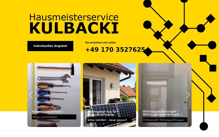 Screenshot of hausmeisterservice-kulbacki.de