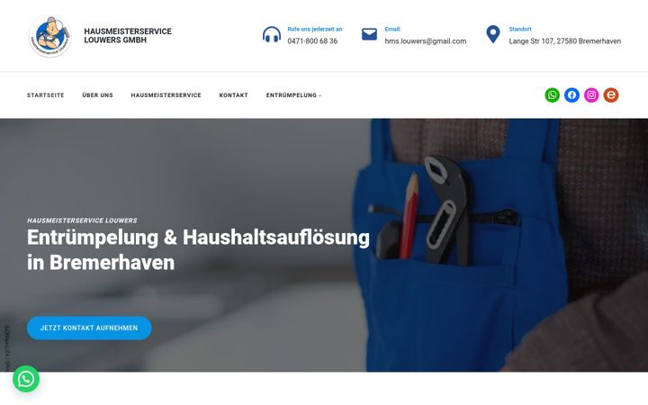 Screenshot of hausmeisterservice-louwers.de